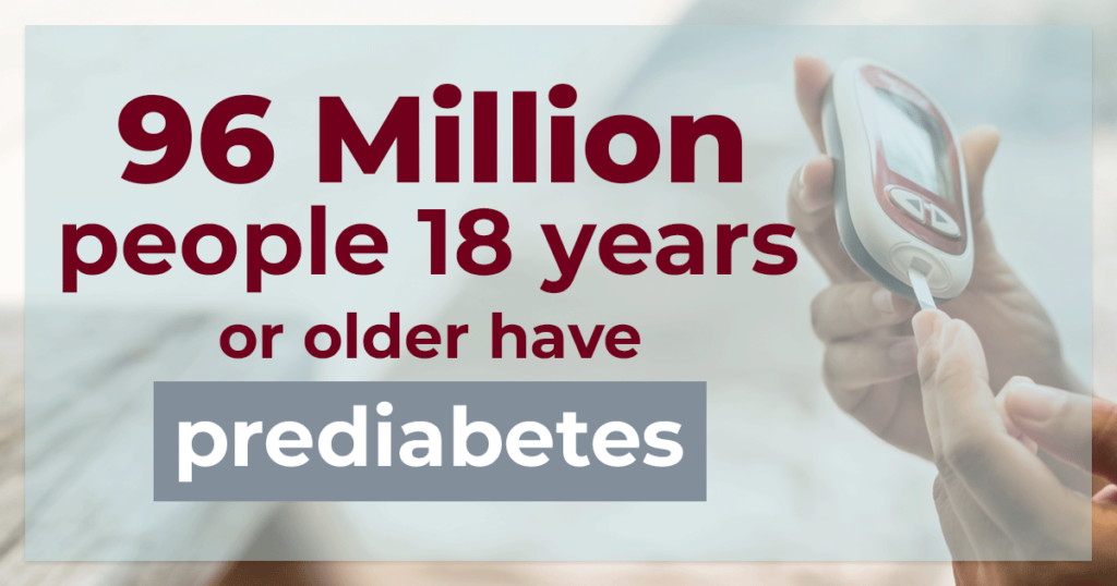 96 million people 18 years or older have pre-diabetes