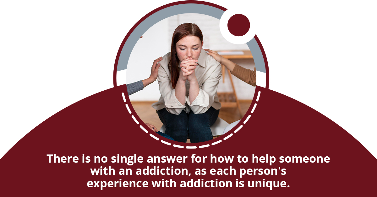 The graphic explains effective ways through which you can help someone with an addiction.
