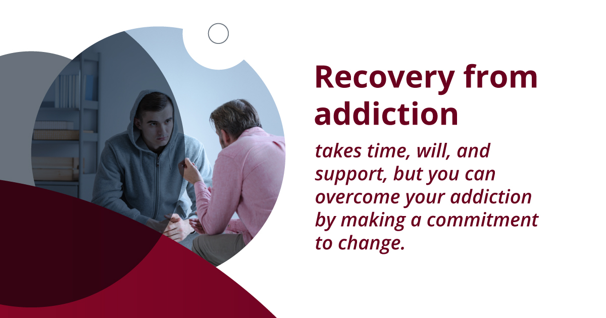 Graphic stating the treatment options available for substance addiction
