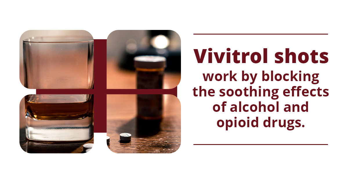 Graphics shows the impact of drug interaction between Vivitrol and alcohol