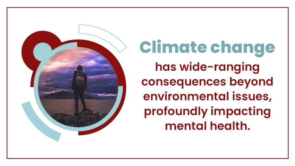 Graphic explains the mental health consequences of climate change and eco-anxiety.