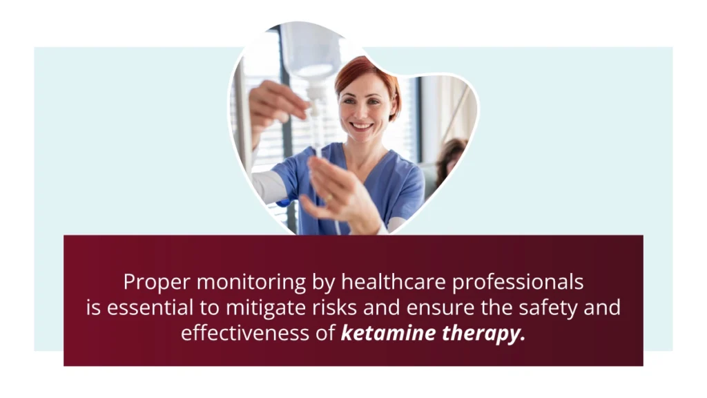 Doctor checking on IV. Monitoring by healthcare professionals mitigates risks and ensures the safety and effectiveness of ketamine therapy.
