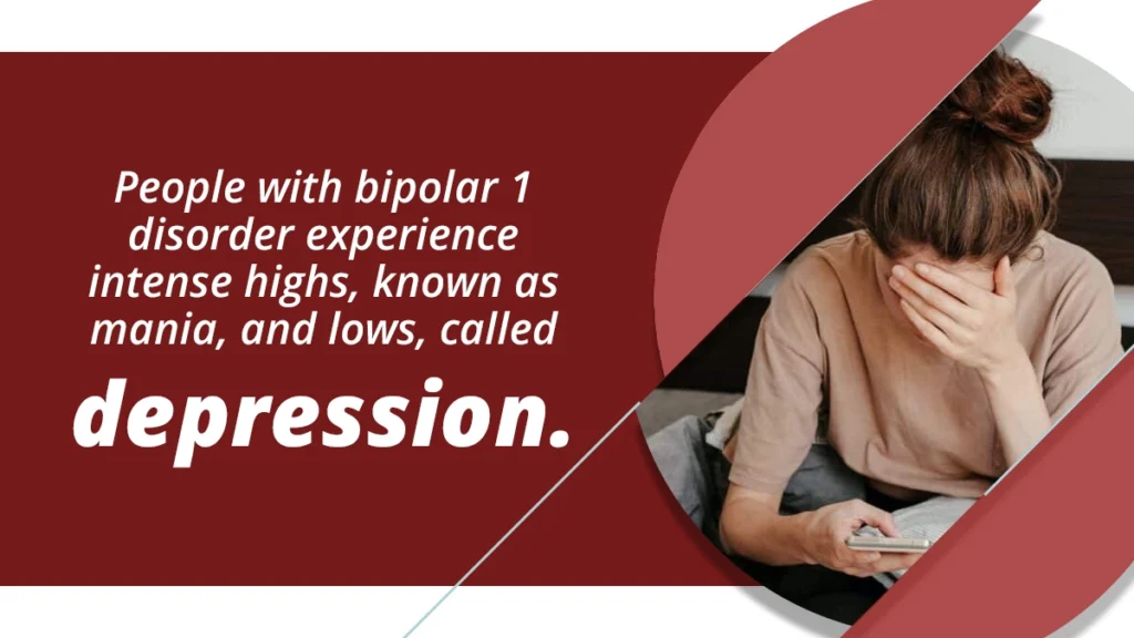 Woman crying looking at a phone. People with bipolar 1 disorder experience intense highs, known as mania, and lows, called depression.
